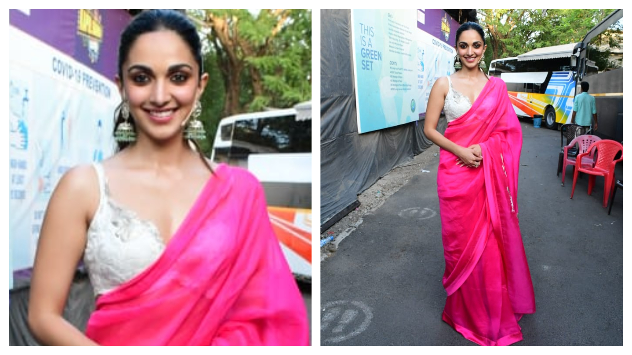 Kiara Advani hướng đến tín đồ thời trang bên trong của cô ấy bằng Rs.  Saree hồng fuchsia 42.5k