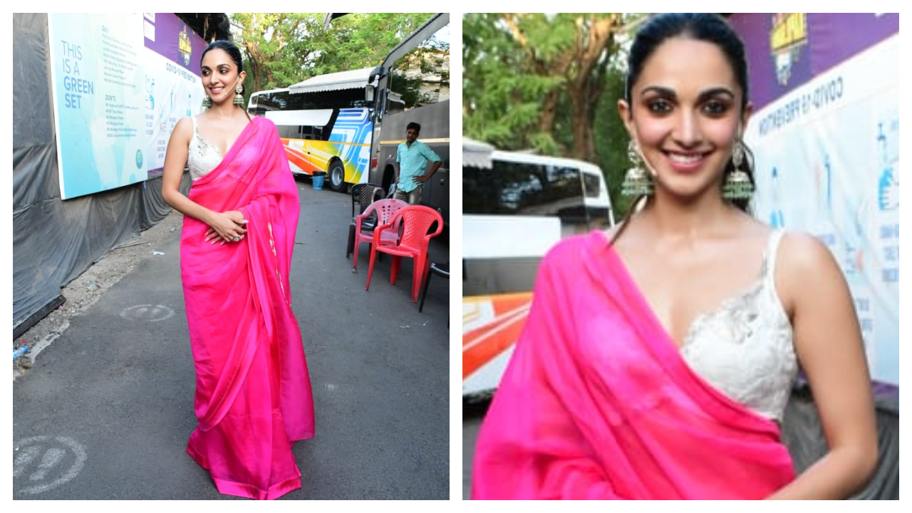 Kiara Advani hướng đến tín đồ thời trang bên trong của cô ấy bằng Rs.  Saree hồng fuchsia 42.5k