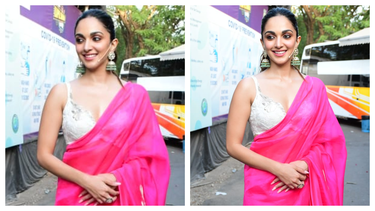 Kiara Advani hướng đến tín đồ thời trang bên trong của cô ấy bằng Rs.  Saree hồng fuchsia 42.5k