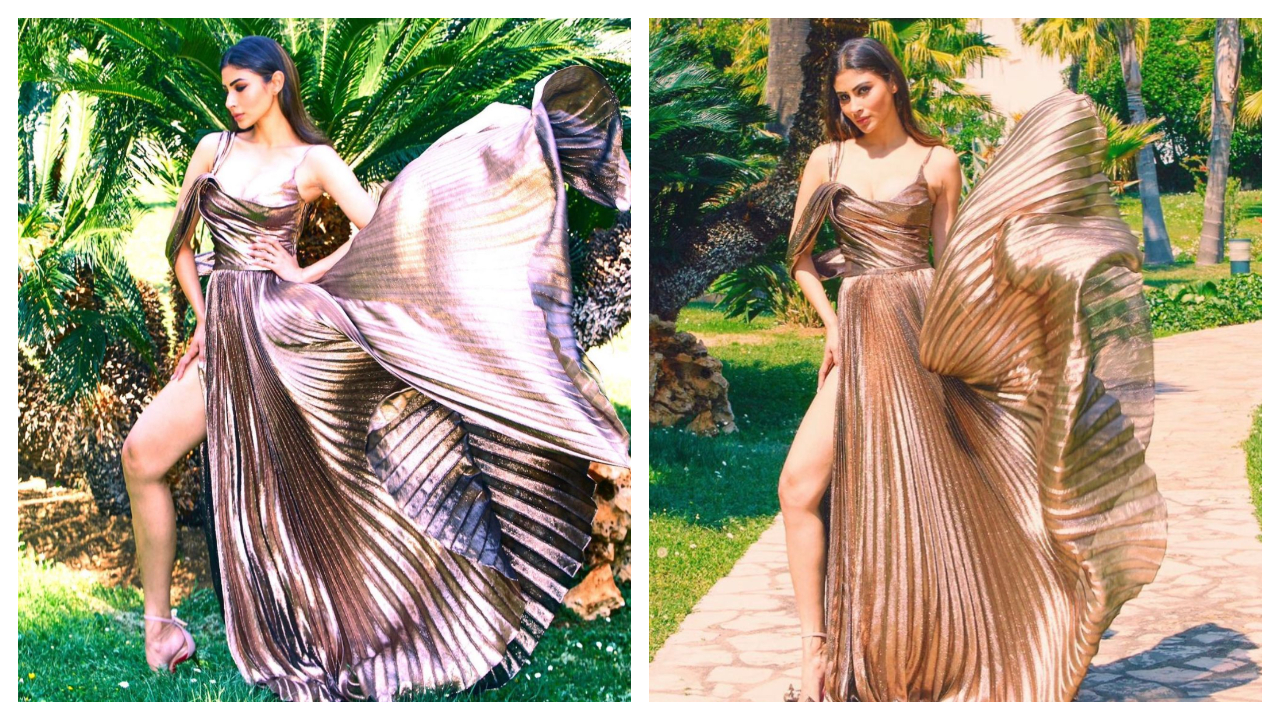 Mouni Roy looks bewitching in a metallic gown by Yara Shoemaker’s Fovari 