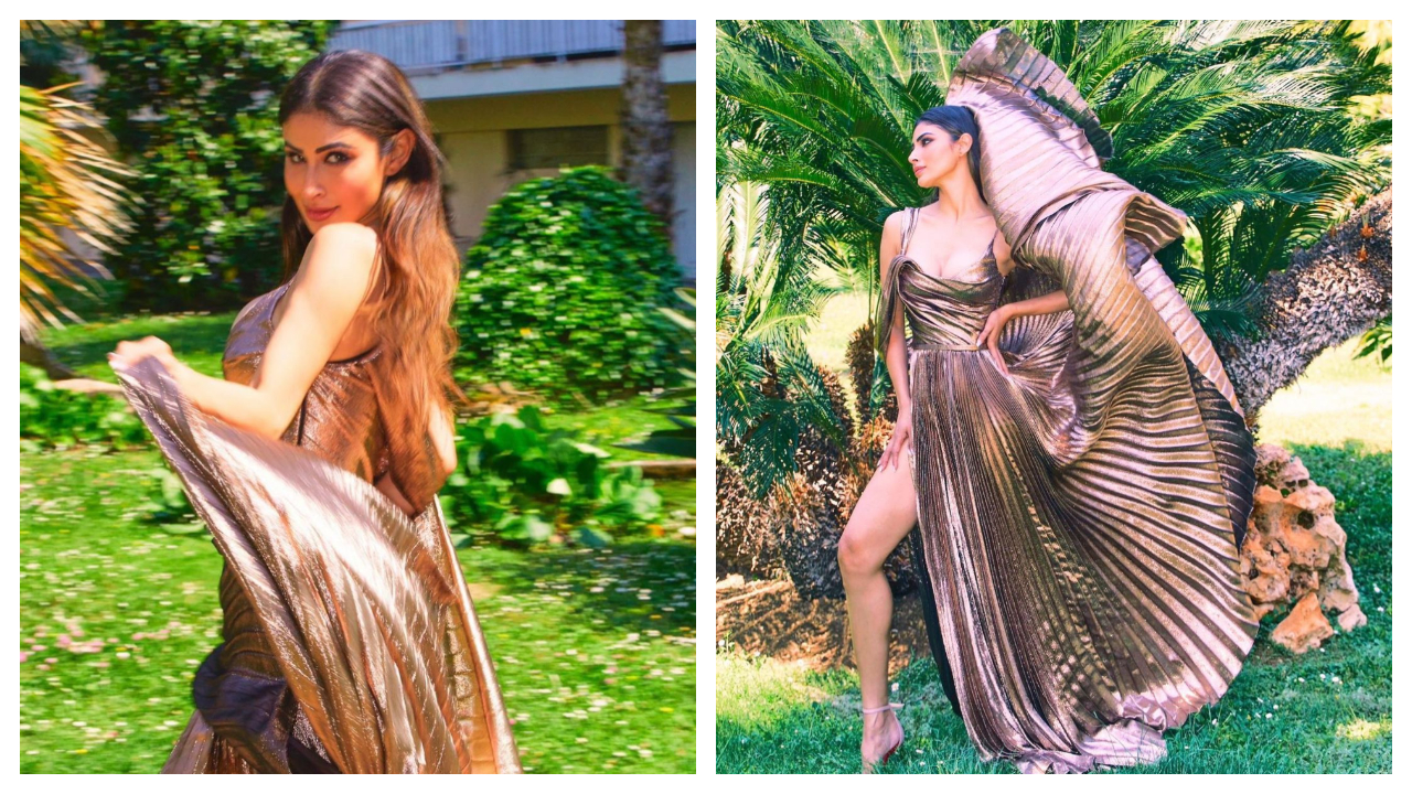 Mouni Roy trông thật lộng lẫy trong chiếc váy ánh kim của Fovari Yara Shoemaker 