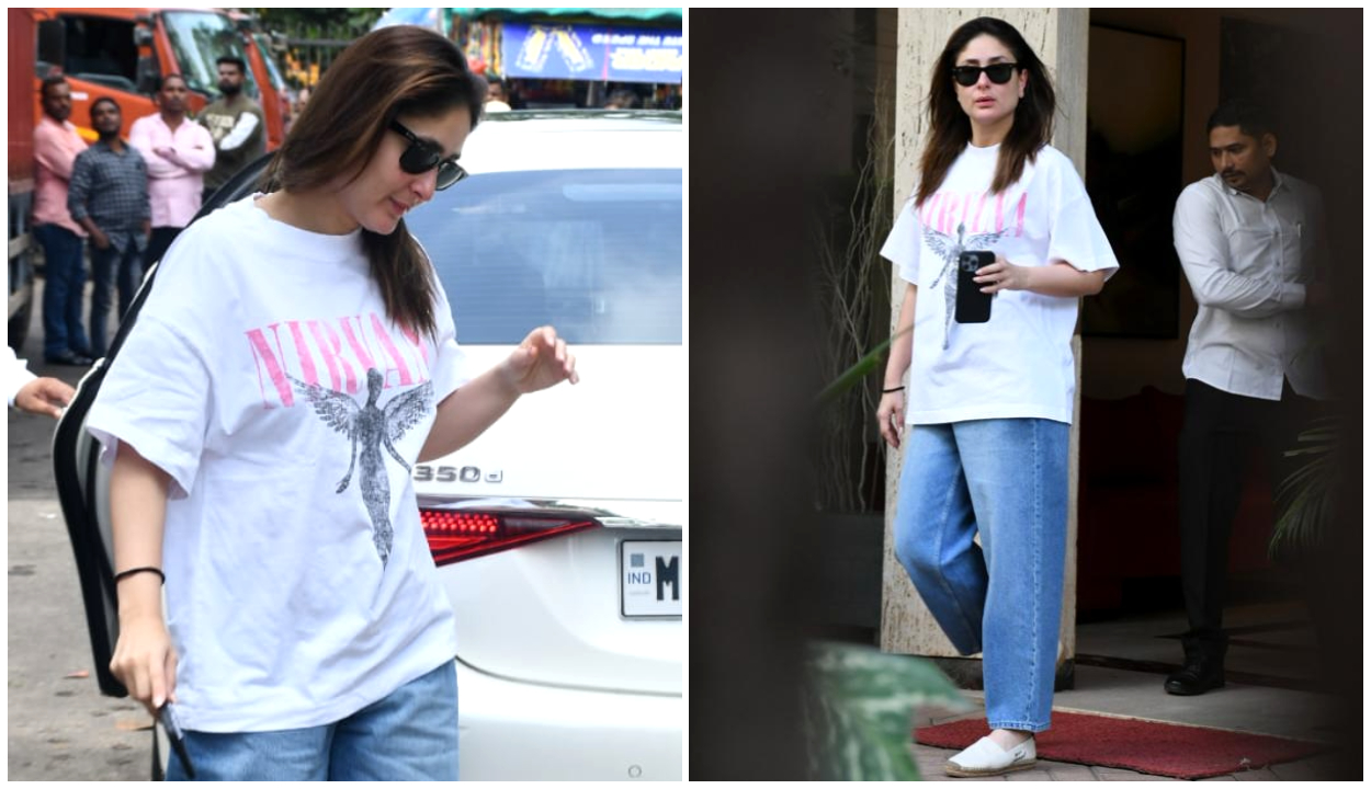 Kareena Kapoor rocks another affordable H&M t-shirt in the coolest and most  casual way | PINKVILLA