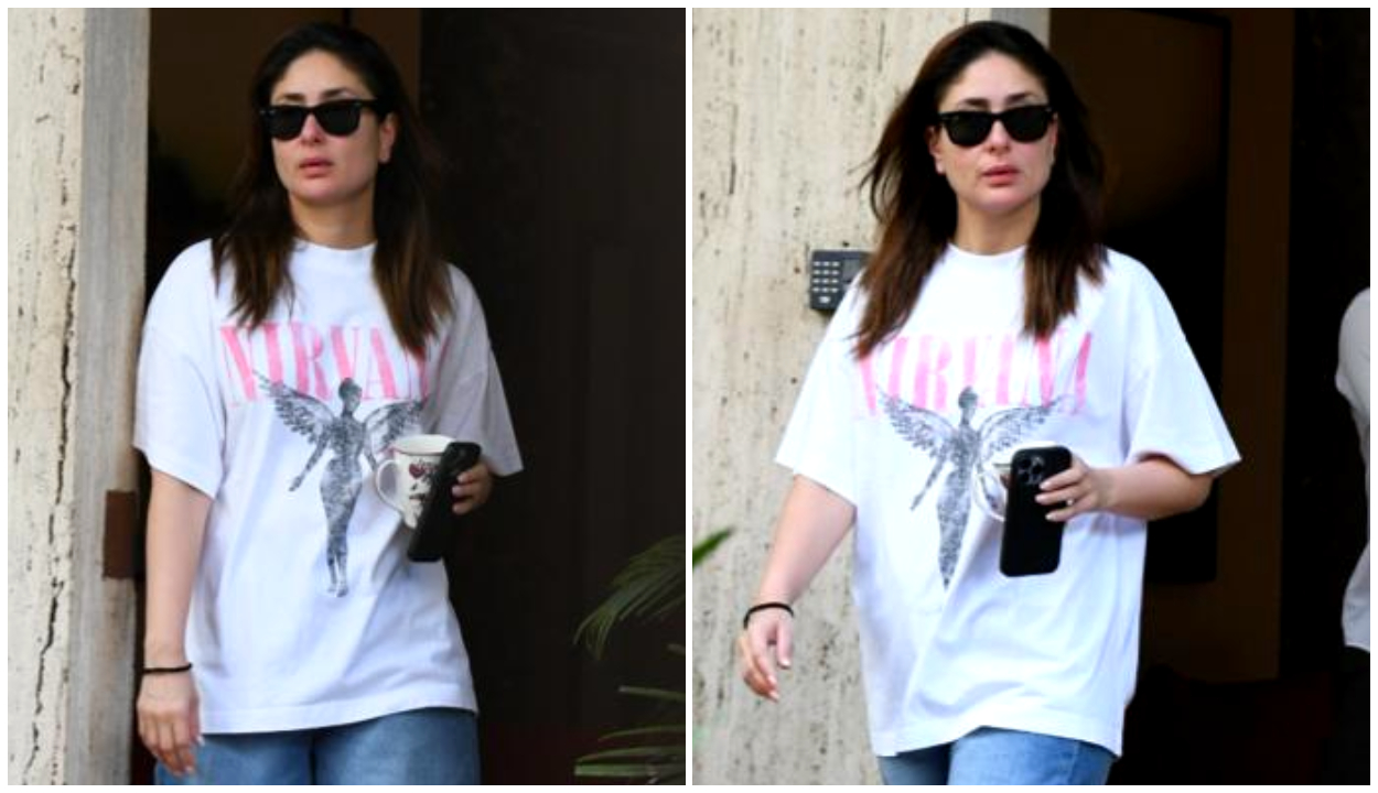 Kareena Kapoor rocks another affordable H&M t-shirt in the coolest and most  casual way | PINKVILLA