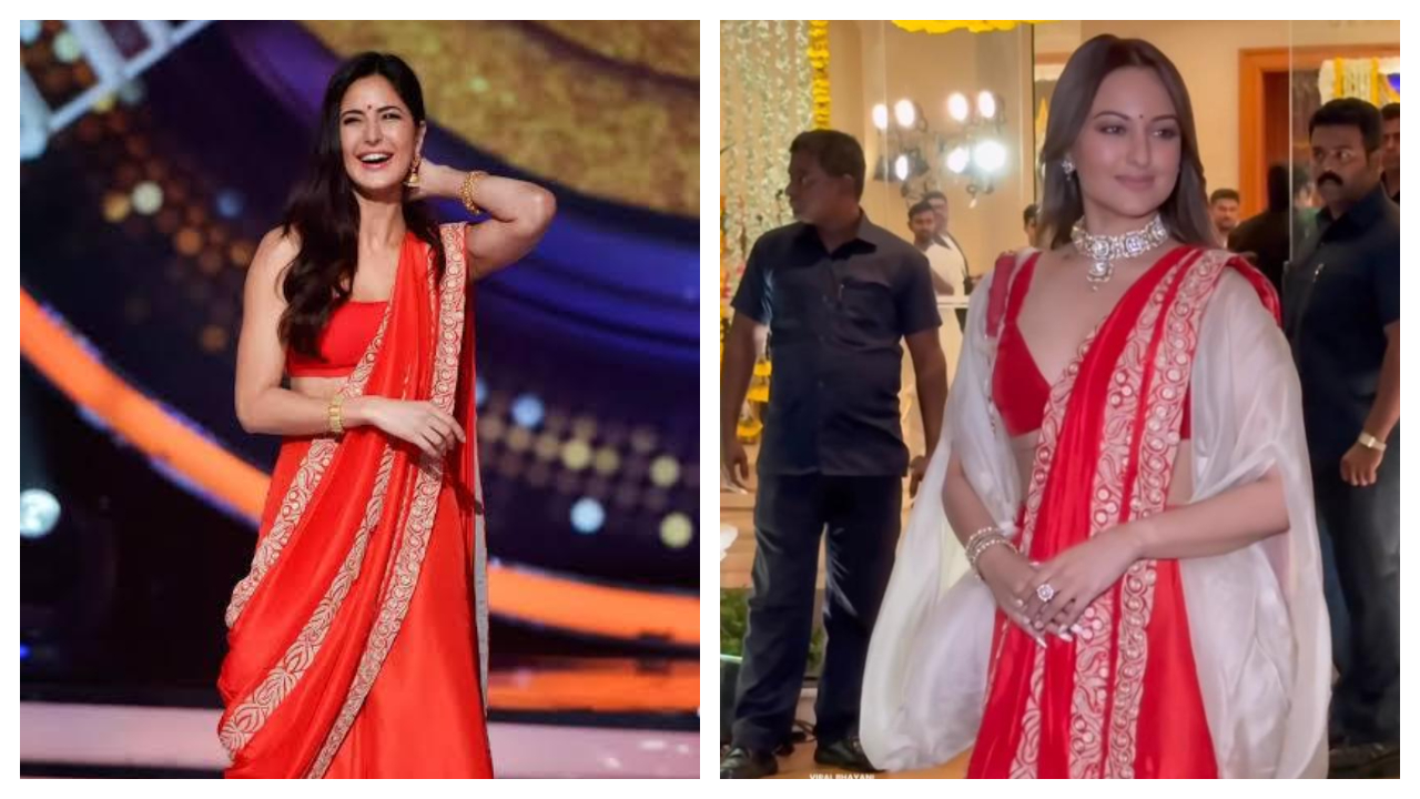 Đối mặt thời trang: Sonakshi Sinha hoặc Katrina Kaif, bạn thích kiểu saree nào của Anamika Khanna hơn?
