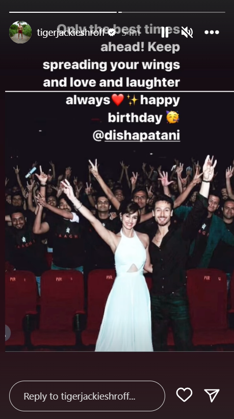 Tiger Shroff's birthday wish for Disha Patani