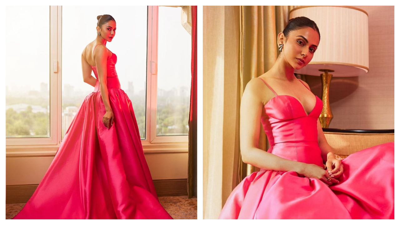 Rakul Preet Singh joins the Barbiecore gang with a fuchsia pink Gauri and Nainika  gown | PINKVILLA