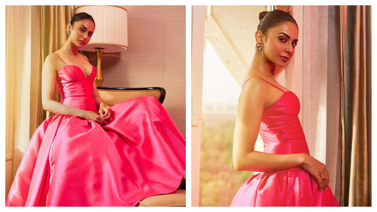 Rakul Preet Singh joins the Barbiecore gang with a fuchsia pink Gauri and Nainika  gown | PINKVILLA