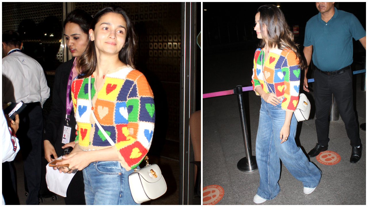 Vẻ ngoài của Alia Bhatt tràn ngập tình yêu trong chiếc áo đan len Alice và Olivia, túi đeo chéo Gucci;  giá tiết lộ 