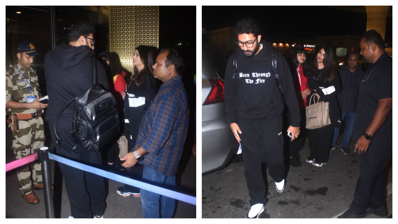 Cặp Aishwarya Rai Bachchan Rs.  Túi hành lý siêu nhỏ 3,09 lakhs với bộ đồng phục màu đen