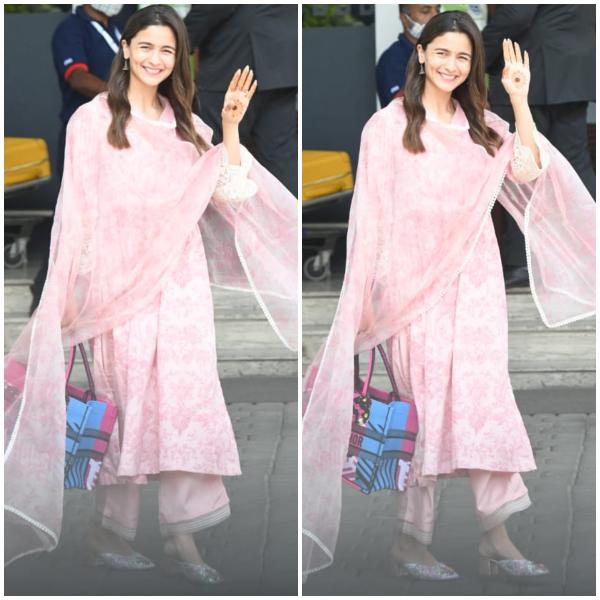 Hồi tưởng thứ sáu: Khi Alia Bhatt mặc lại bộ kurta màu hồng phấn của Devnaagri theo phong cách 