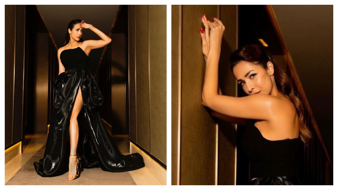 Malaika Arora exudes timeless elegance in black gown designed by Gaby  Charbachy | PINKVILLA