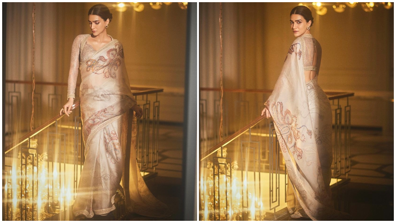 Kriti Sanon's dreamy glow in Rs 1.14 lakh Tarun Tahiliani organza saree is  a little too ravishing | PINKVILLA