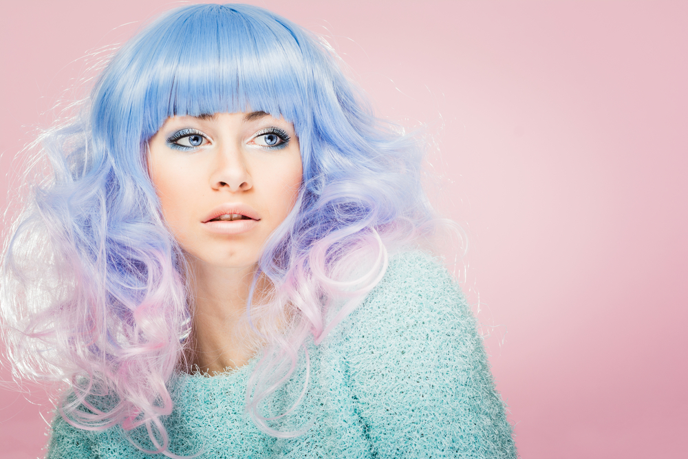 Cute Emo Pigtails Dark Blue