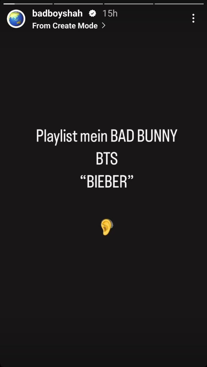 câu chuyện của Badshah;  Hình ảnh lịch sự: IG Badshah