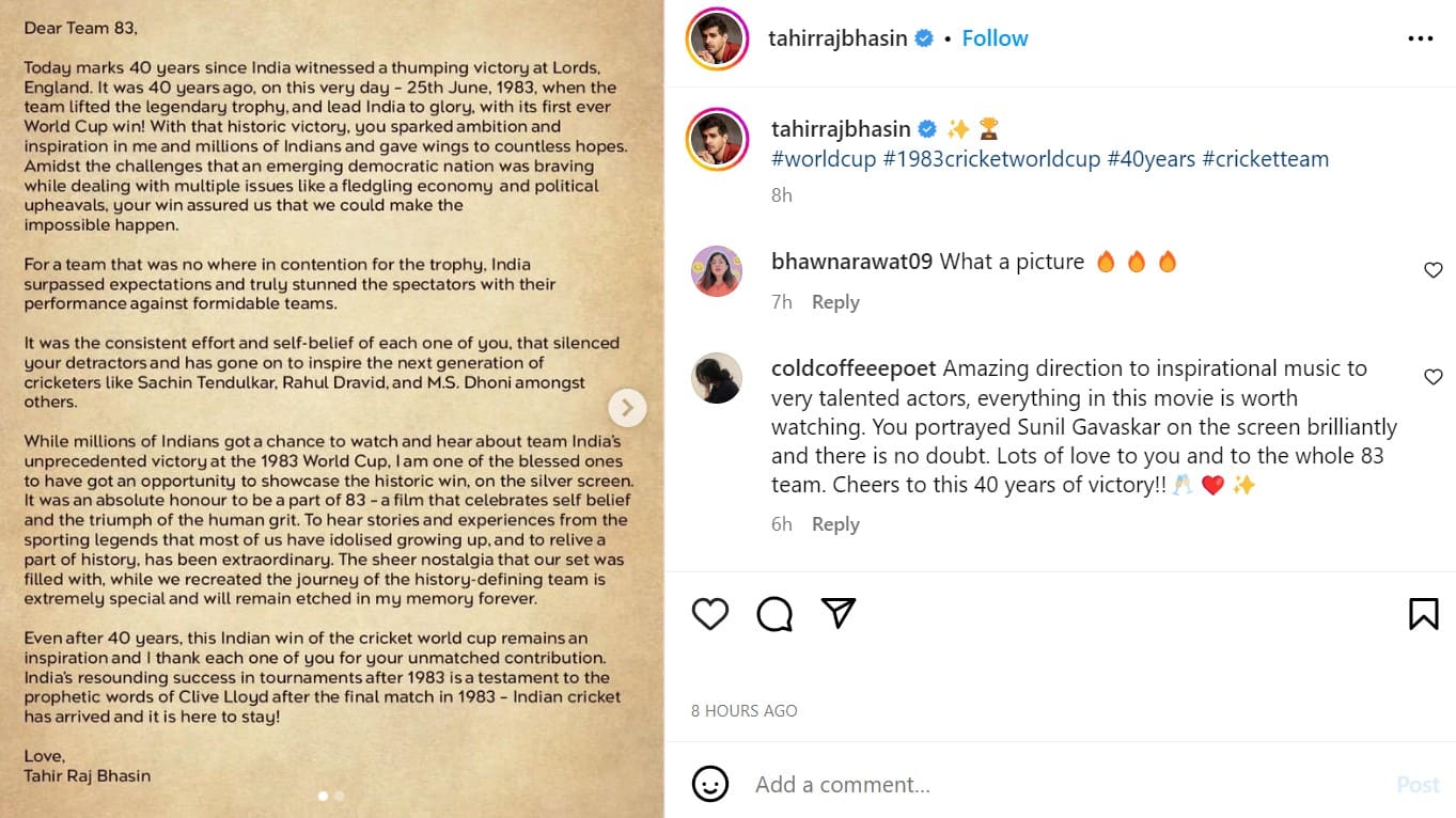 Hình ảnh lịch sự: Instagram