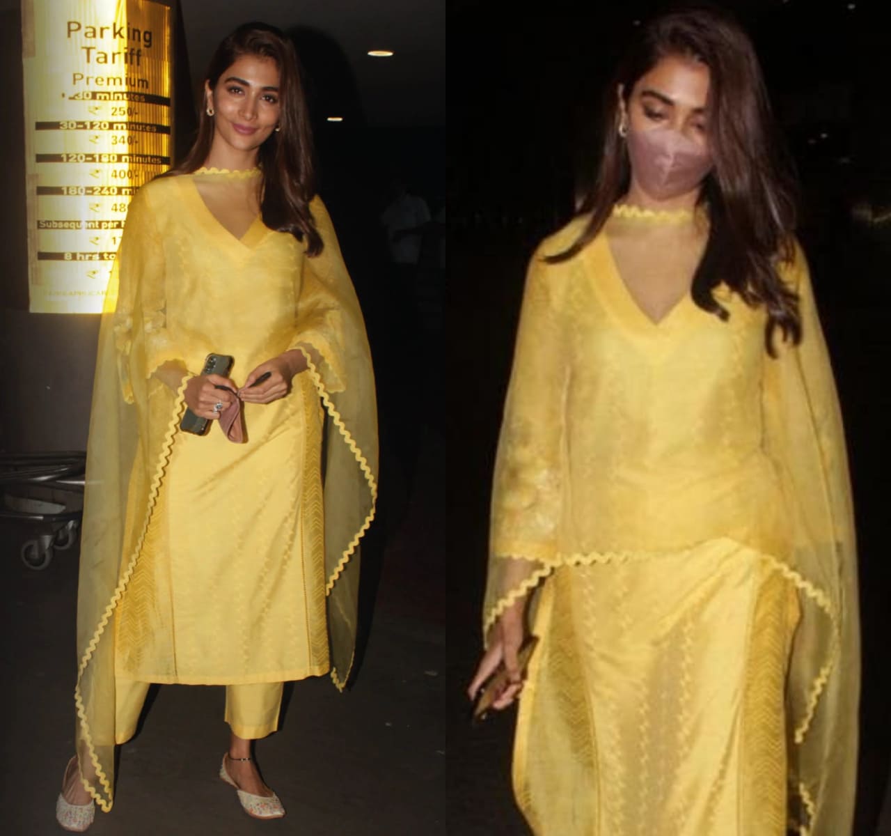 Pooja Hegde màu vàng