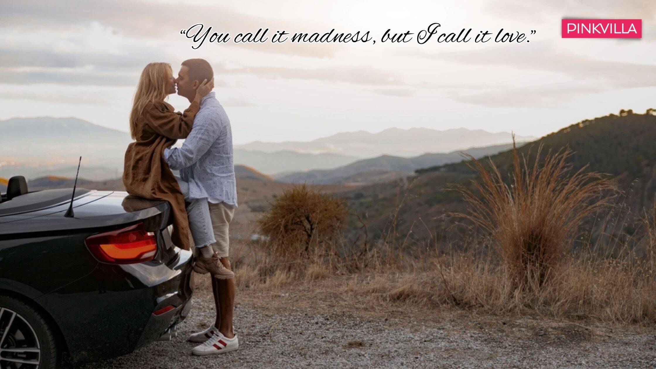 A cute couple over a mountain
