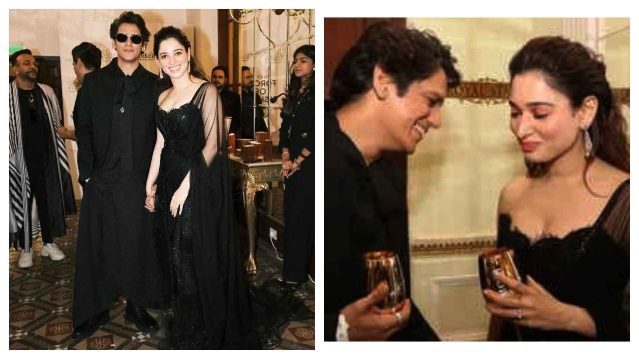 Đôi uyên ương 3 lần mới nhất của Bollywood Tamannaah Bhatia và Vijay Varma kết đôi trong trang phục đen sành điệu