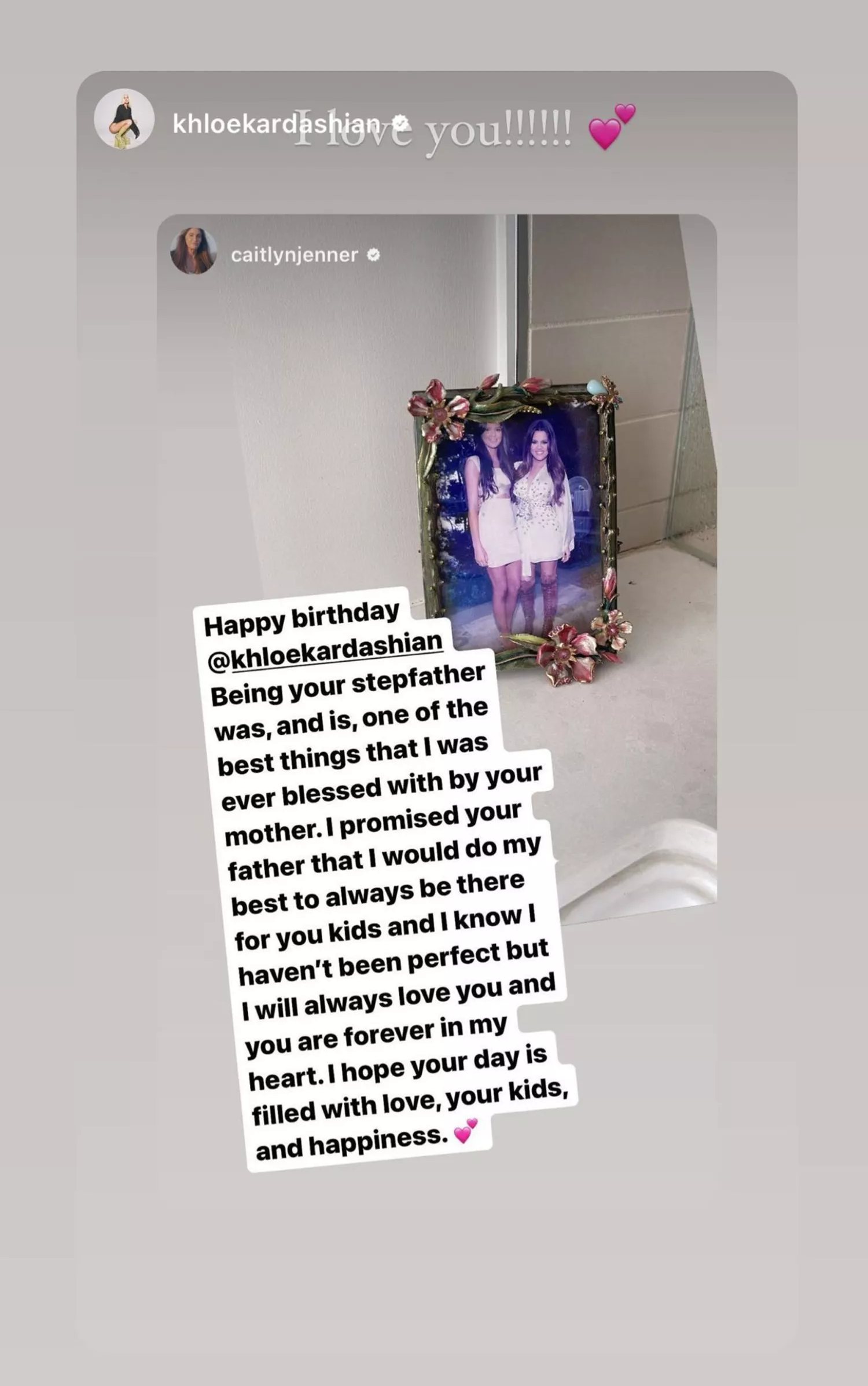 Khloe Kardashian's Instagram post