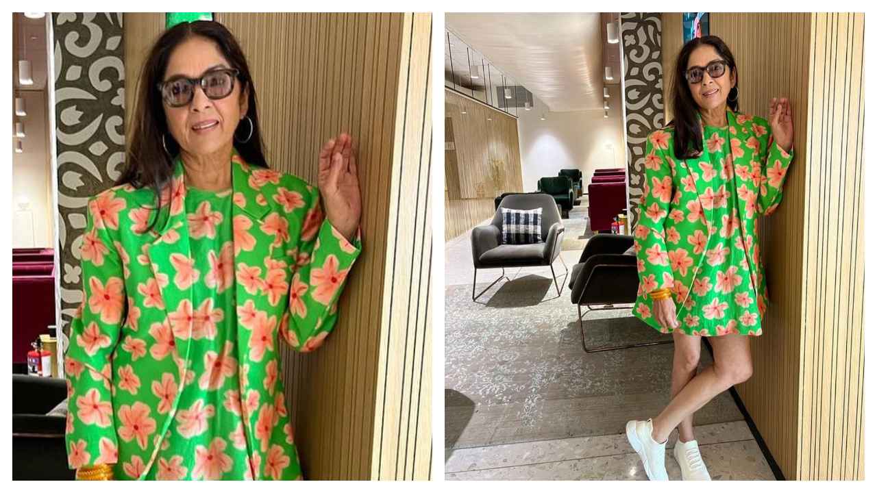 Neena Gupta looks funky in parrot green outfit from House Of Masaba, perfect  for evening with the girls | PINKVILLA