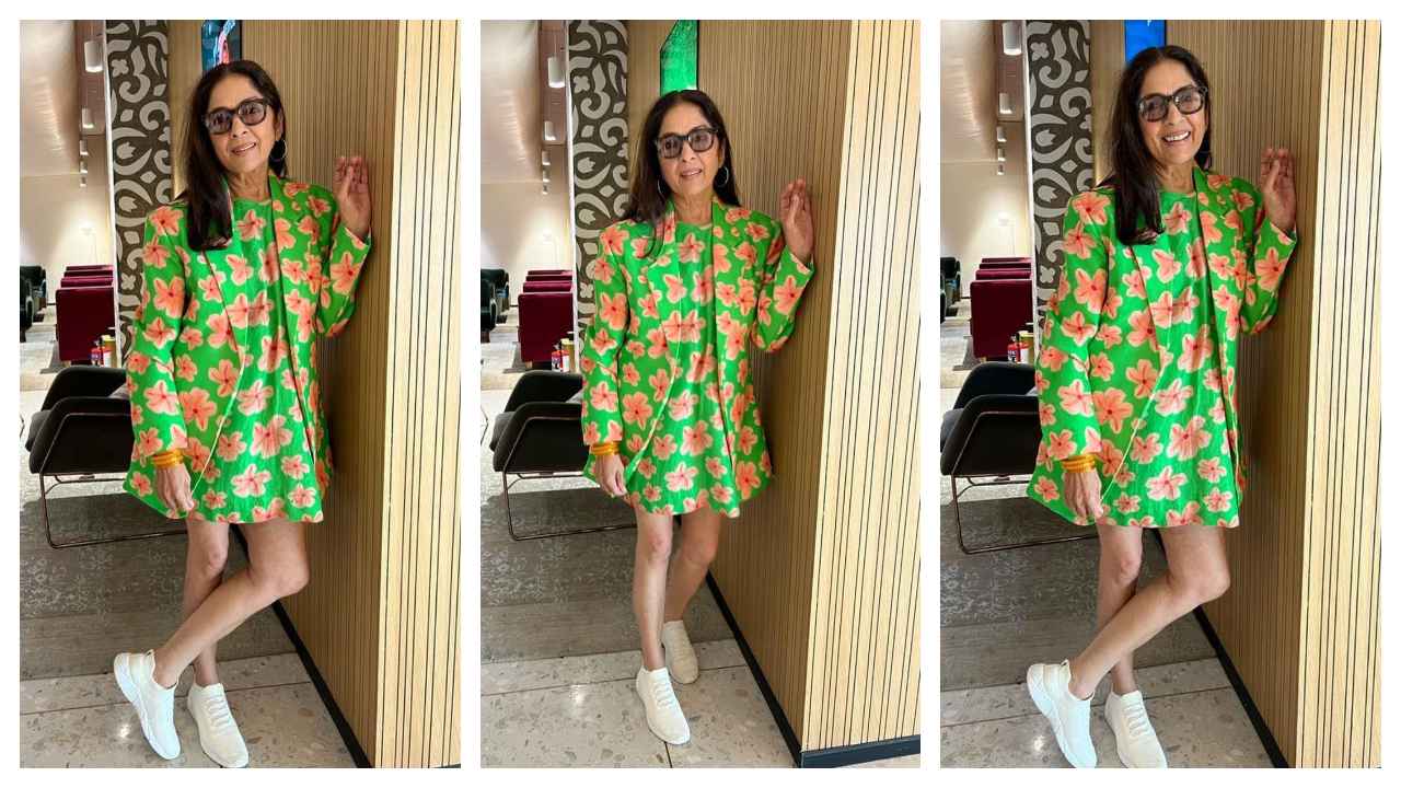 Neena Gupta looks funky in parrot green outfit from House Of Masaba, perfect  for evening with the girls | PINKVILLA