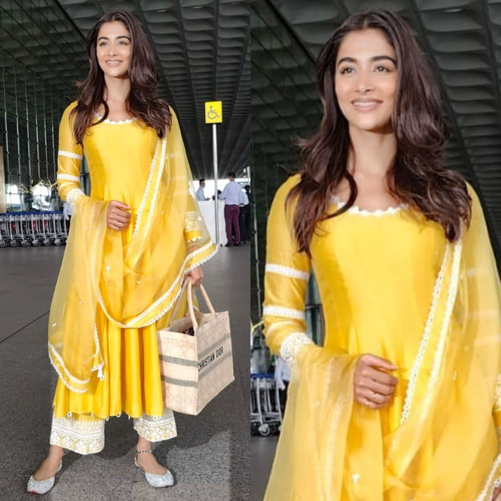 Váy vàng của Pooja Hegde