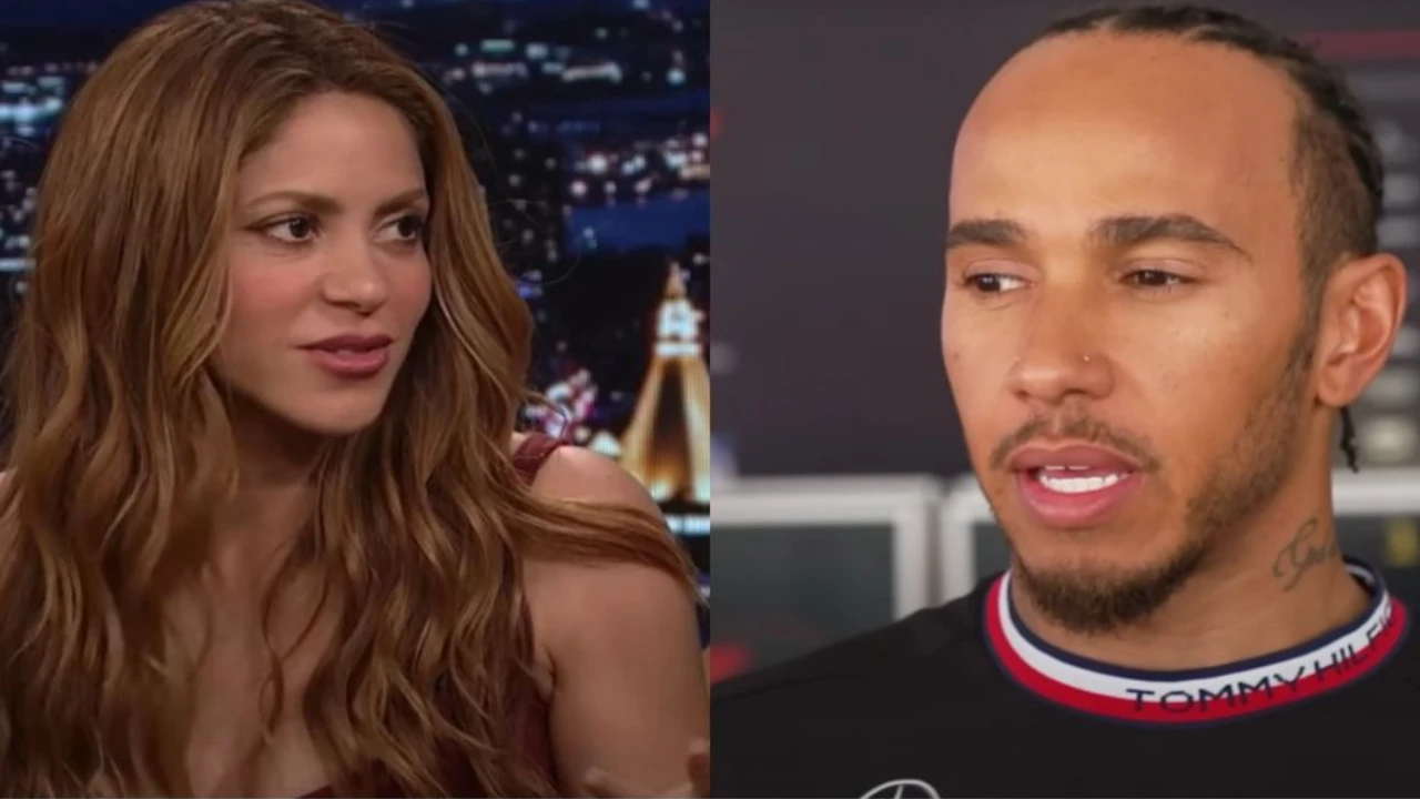 Shakira gets all cozy as she steps out for dinner with Lewis Hamilton
