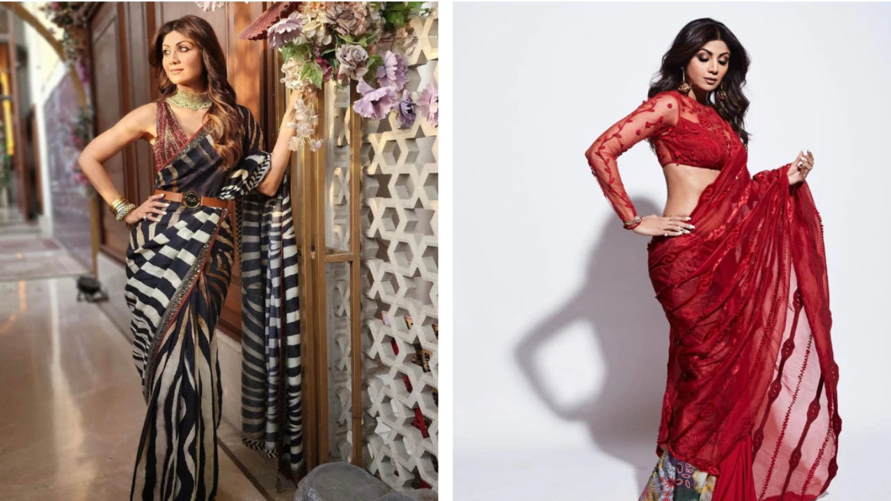 shilpa-shetty-saree-ethnic-wear-Bollywood-traditional-style-fashion