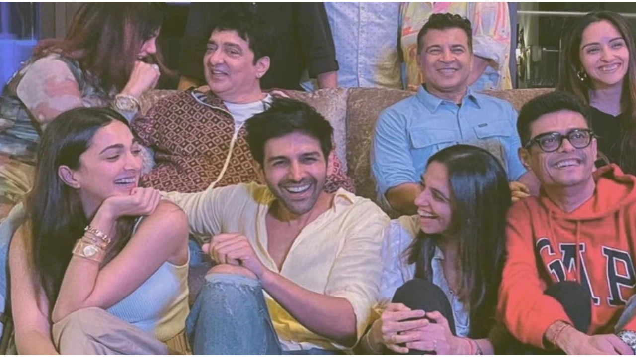 INSIDE Satyaprem Ki Katha trailer success bash: Kiara Advani-Kartik Aaryan enjoy happy moments with team-PICS