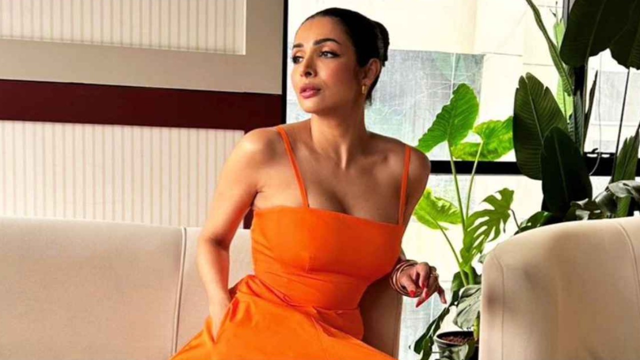 Malaika Arora stuns in Orange Kate Spade New York dress, perfect for romantic  date night | PINKVILLA