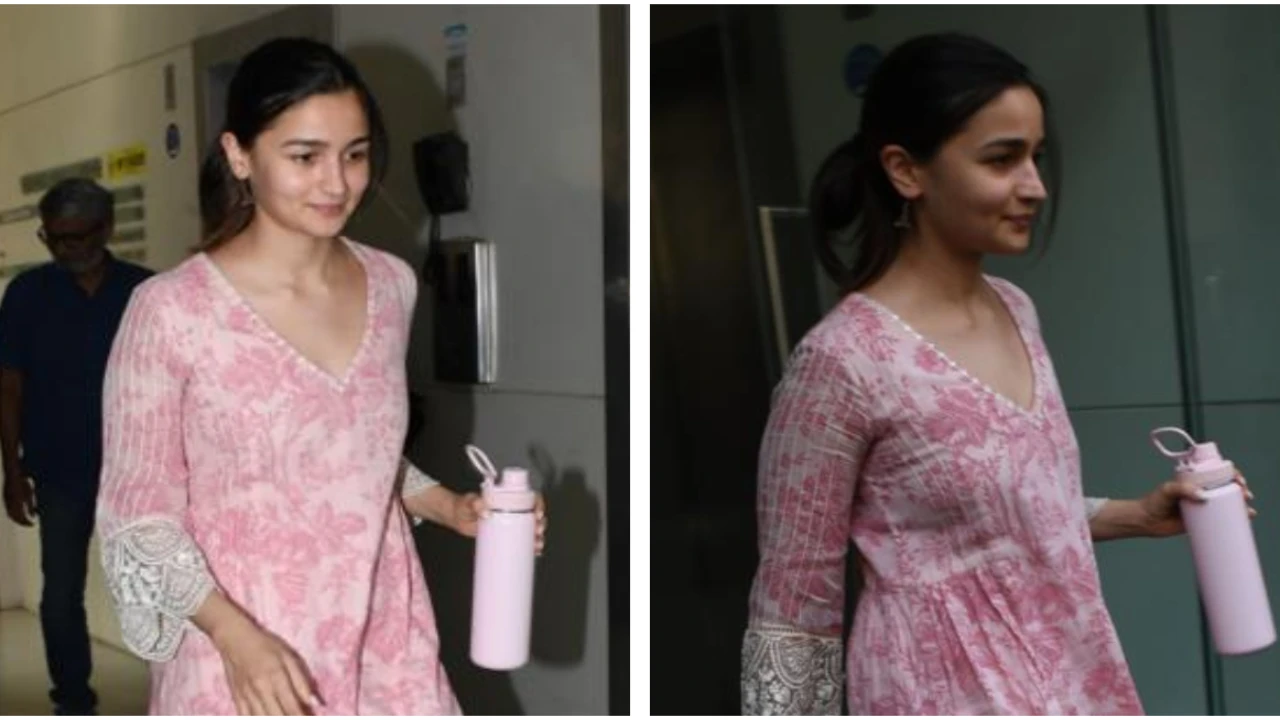 Alia Bhatt looks adorable in a blush pink Devnaagri kurta set; Find out how  much it costs | PINKVILLA