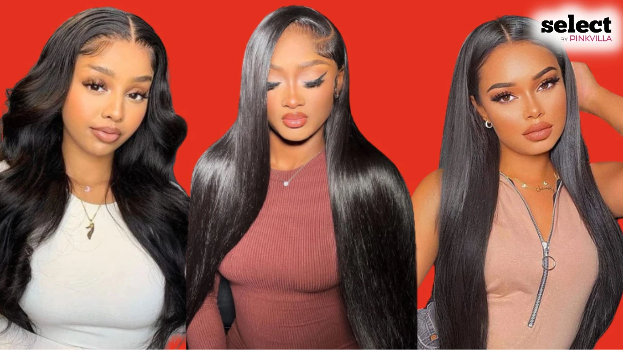 Lace Front Long Black Straight Wig with Bangs 100 Human Hair LFW87  Xrs  Beauty Hair