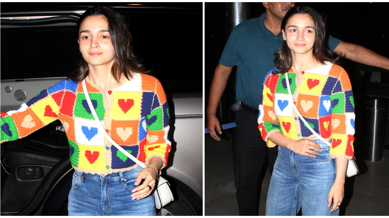 Alia Bhatt's look is all about love in an Alice and Olivia cardigan ...