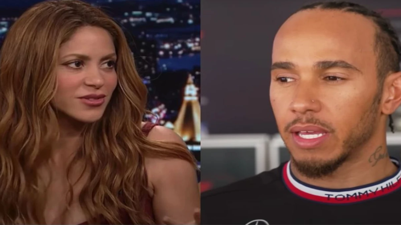 Shakira and Lewis Hamilton (Image credits: Youtube)