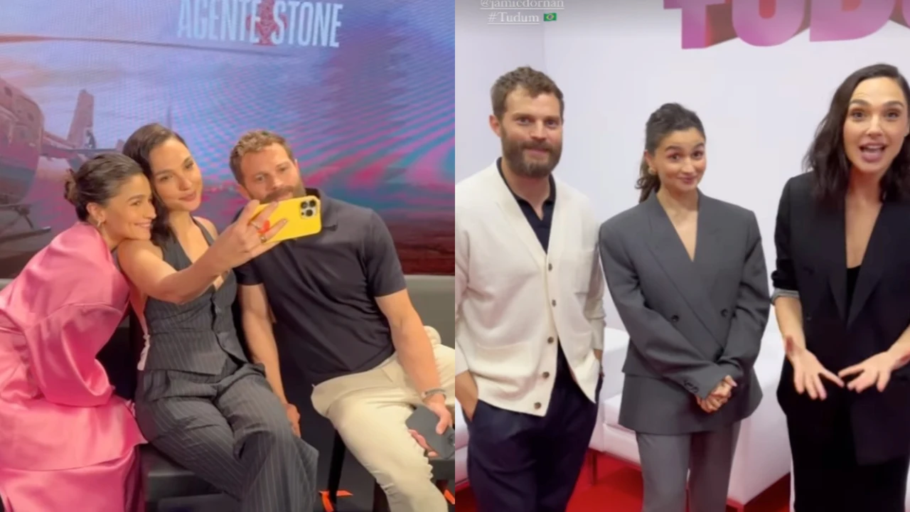 WATCH: Alia Bhatt’s fun time with Gal Gadot and Jamie Dornan in Sao Paulo promoting Heart Of Stone 