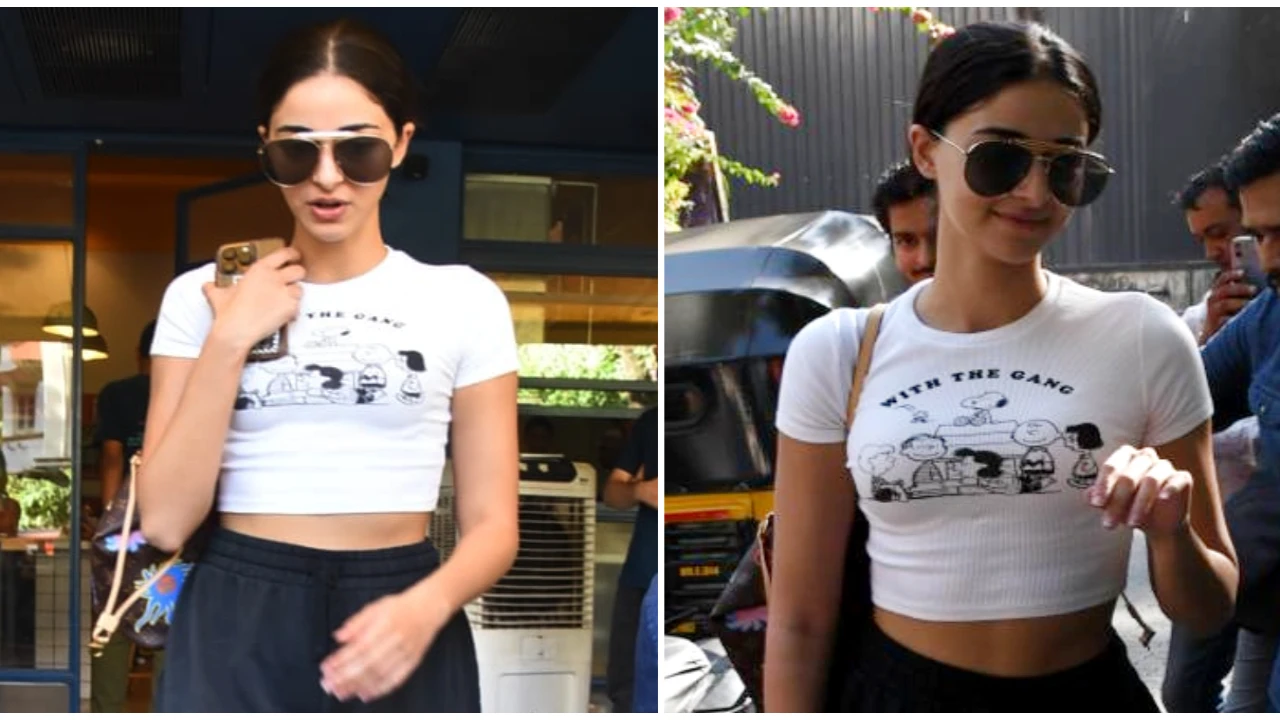 Ananya Panday looks 'snoopy' cute in a Pull&Bear graphic printed tee that does not cost a fortune Ananya Panday, celebrity style, Bollywood, tshirts, fashion