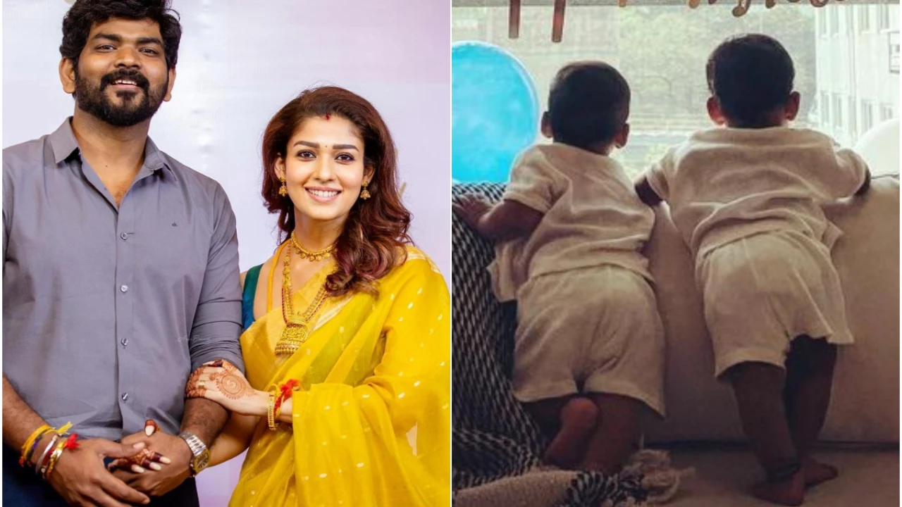 Nayanthara and Vignesh Shivan get special surprise from twins Ulag and Uyir on first wedding anniversary; PICS Vignesh Shivan Instagram