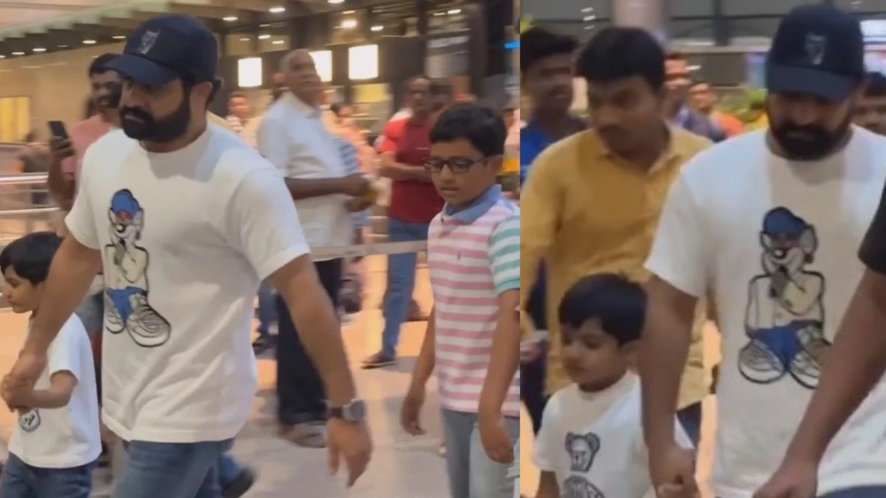 Jr NTR was spotted at the airport with his sons Jr NTR