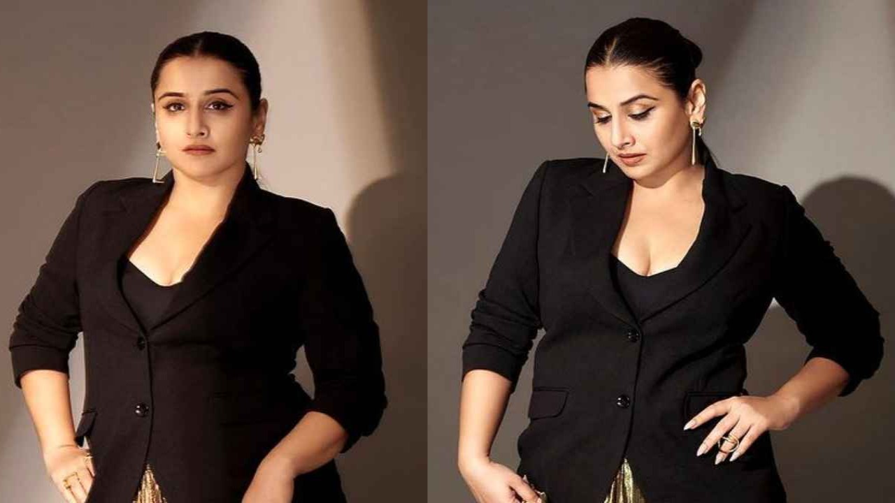 Vidya Balan pairs Dash And Dot’s unique ensemble with beaded clutch from Doux Amour; Can you guess its price? vidya-balan-dash-and-dot-doux-amour-western-wear-fashion