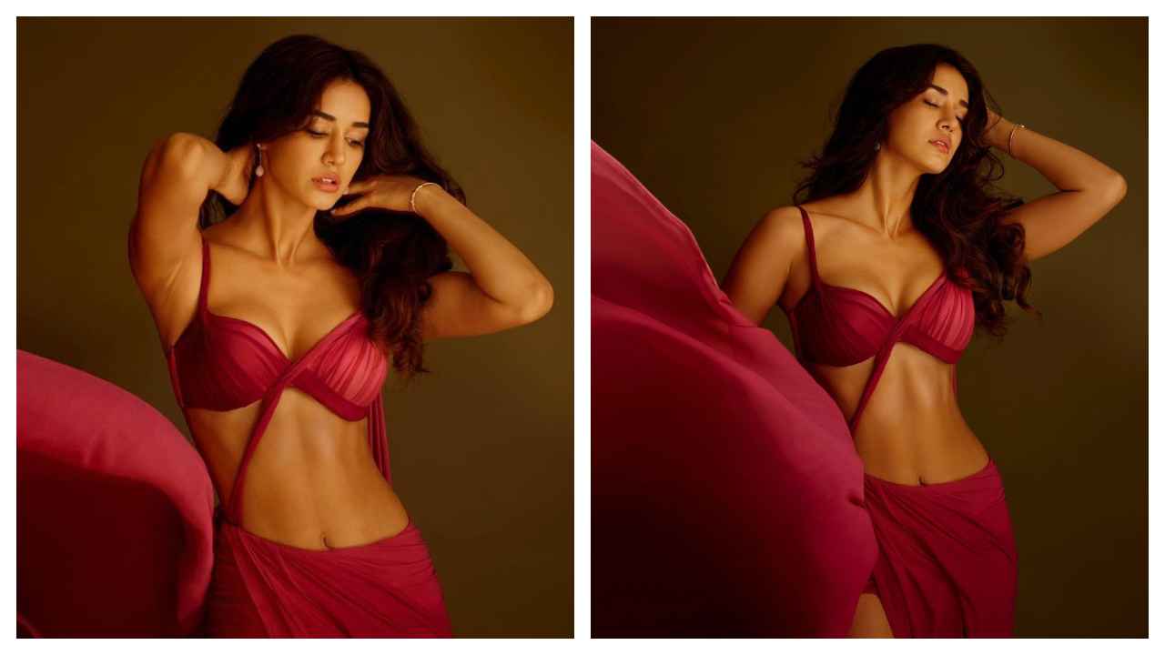 Disha Patani oozes oomph factor in her sexy pink ensemble by Saisha Shinde;  Perfect for special night outs | PINKVILLA
