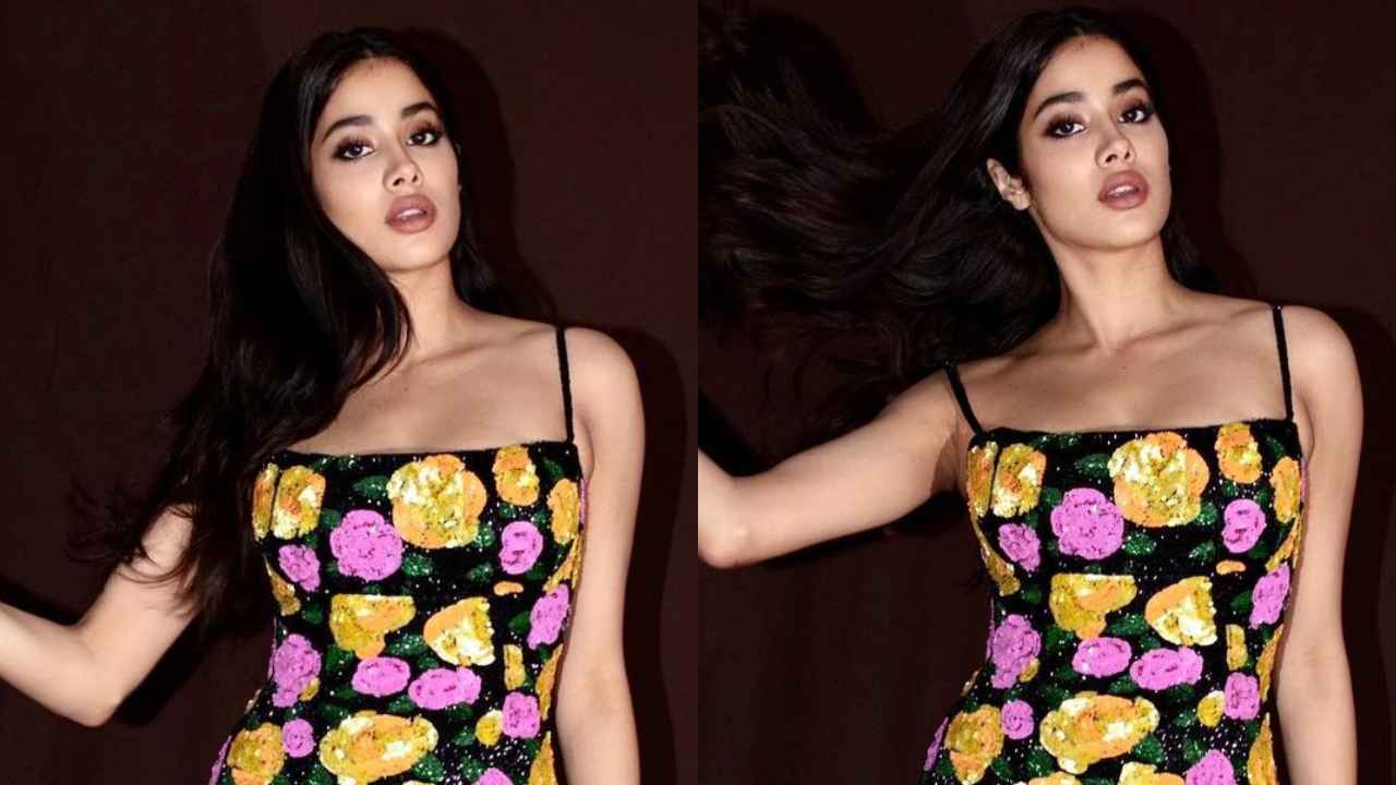 Janhvi Kapoor channels her inner Carrie Bradshaw in Rachel Gilbert's  bodycon dress with romantic flowery print | PINKVILLA