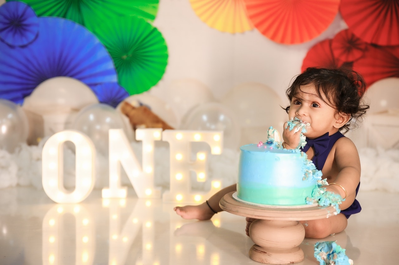 Happy 1st Birthday Banner, Boy 1st Birthday Backdrop, Blue and White First  Birthday Backdrop for first Birthday Decorations for Boys, 1st Birthday