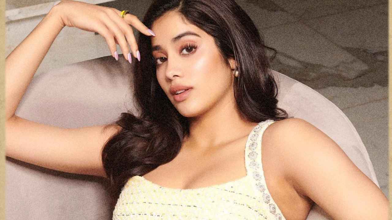 Janhvi Kapoor's stunning eggshell-colored embellished mini-dress by Self-Portrait  sets style trend | PINKVILLA