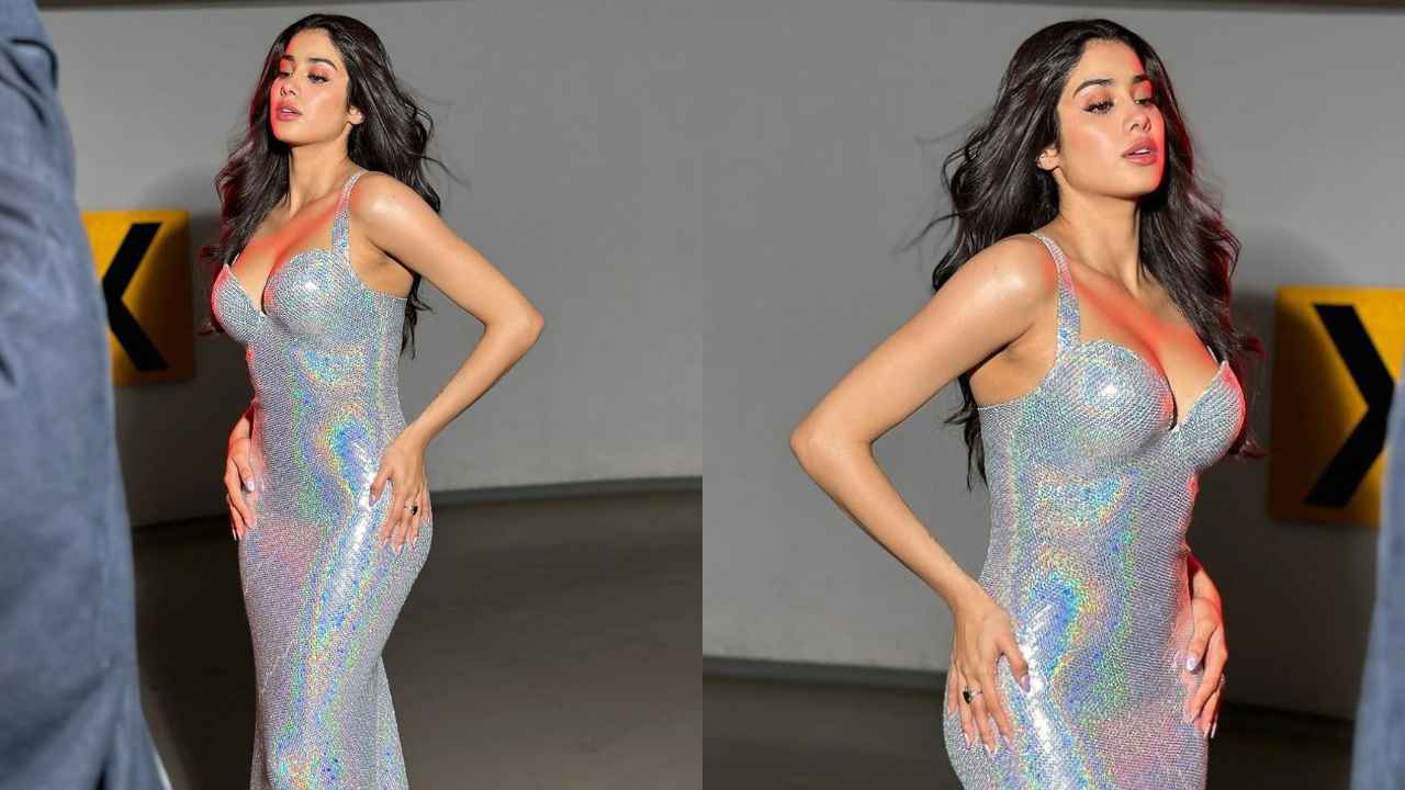 Janhvi Kapoor looks like a modern-day queen in holographic custom vintage  gown by Marc Bouwer | PINKVILLA