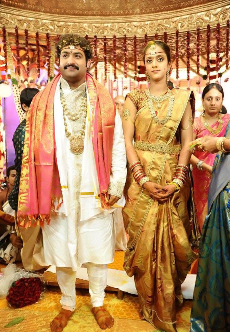 Jr NTR's wife Lakshmi Pranathi wore Rs 1 crore saree for their wedding? 