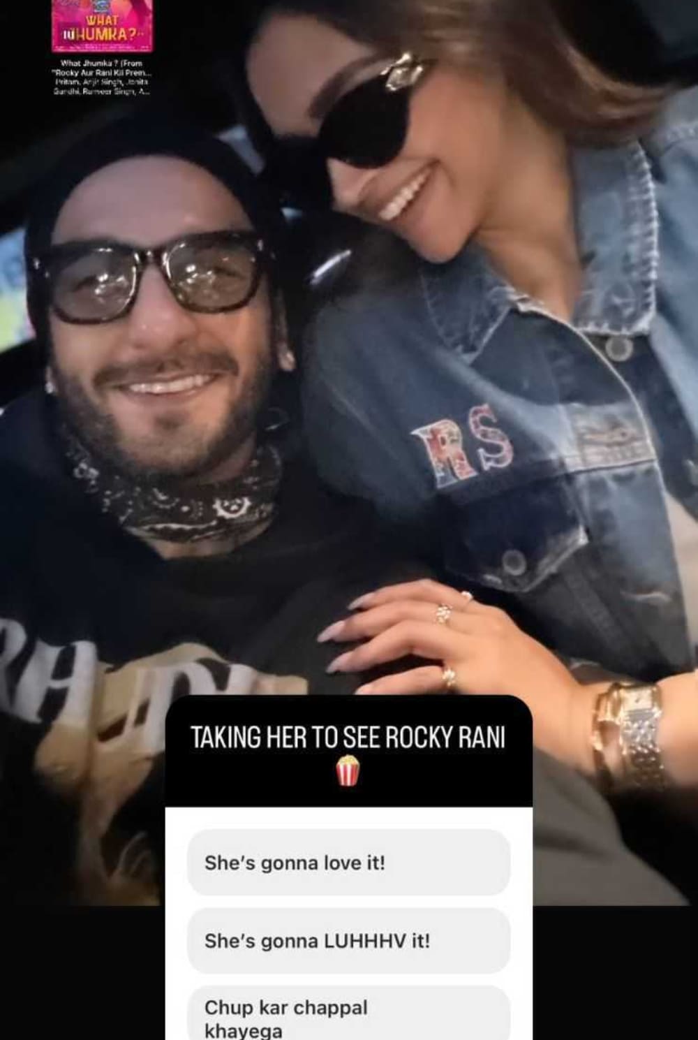 PIC: Ranveer Singh takes wife Deepika Padukone to watch Rocky Aur Rani Kii Prem Kahaani; asks fans quirky questions