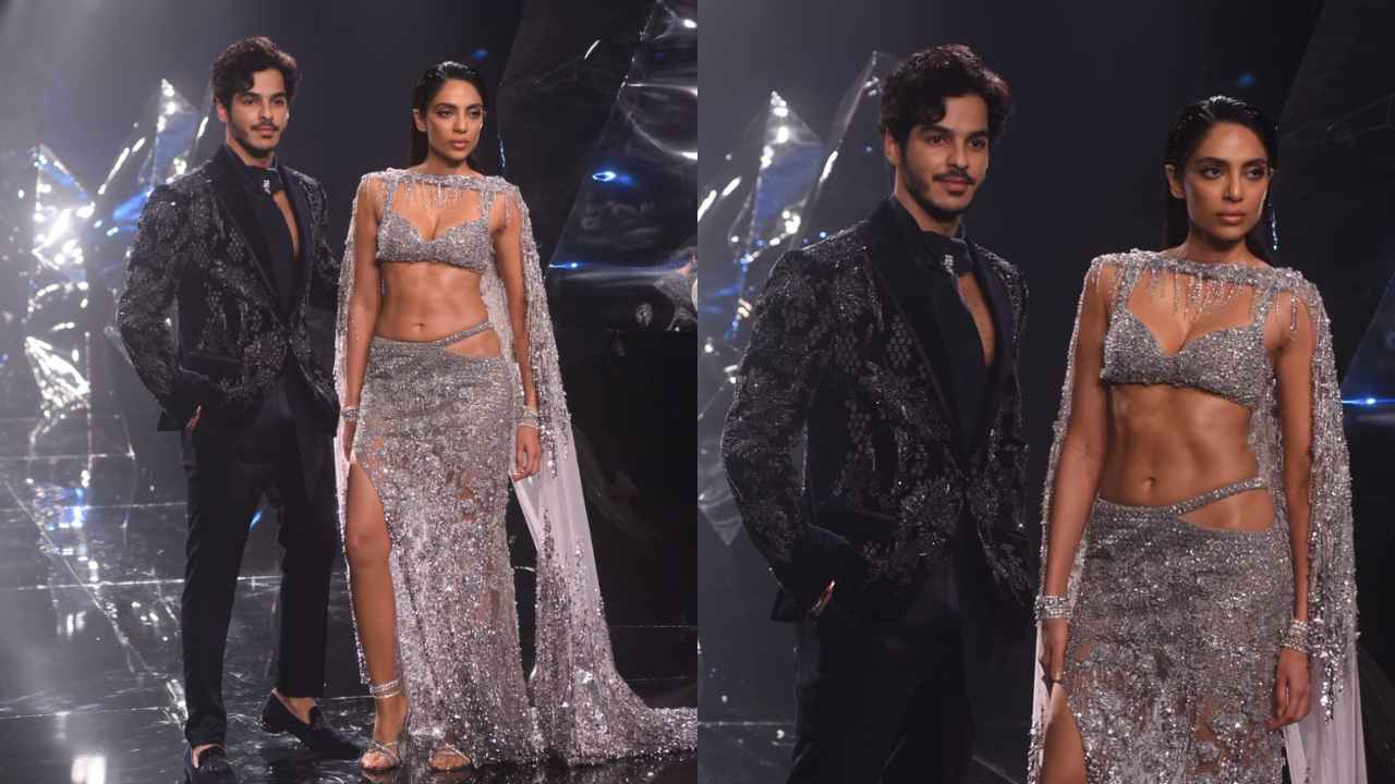 Sobhita Dhulipala owns the ramp in iridescent bralette, risqué skirt co-ord  set by Rohit Gandhi, Rahul Khanna | PINKVILLA