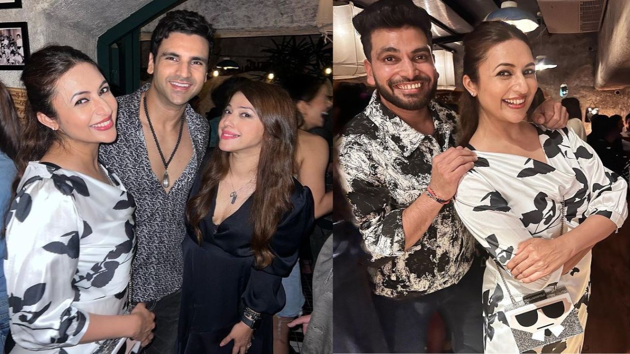 Divyanka Tripathi reunites with friends Divyanka Tripathi, Vivek Dahiya, Shiv Thakare
