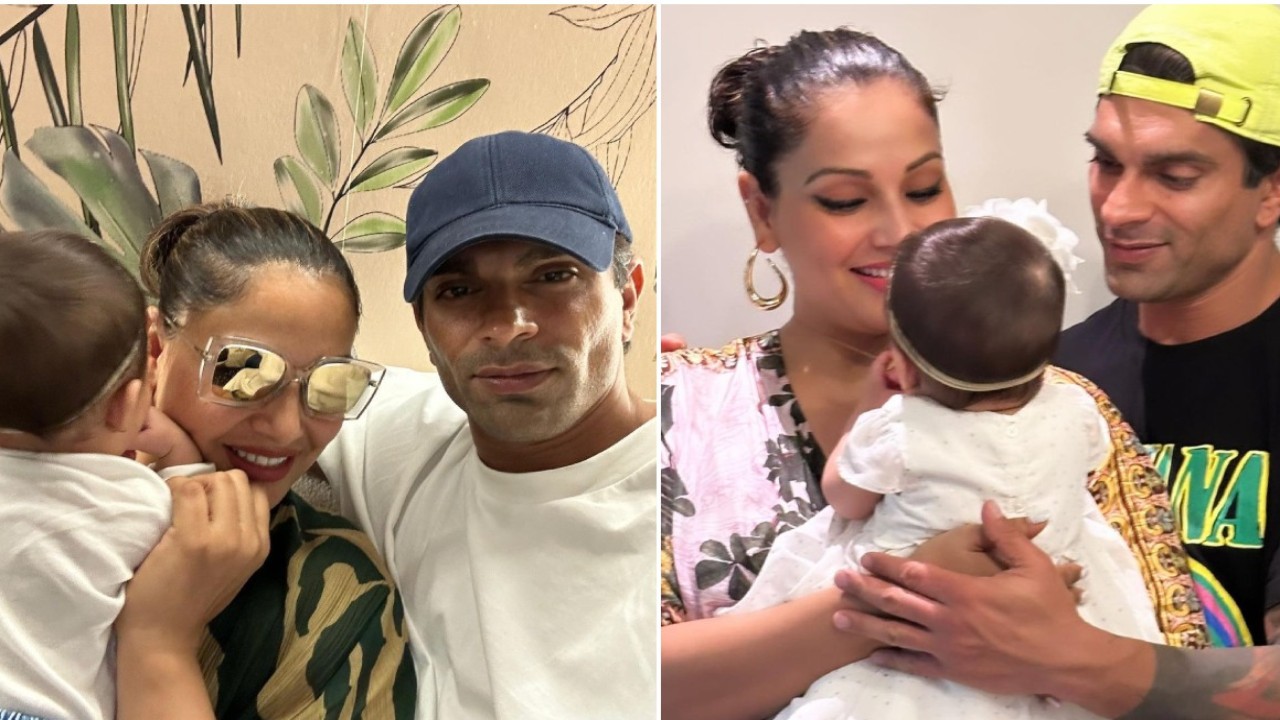 Bipasha and Karan with daughter Devi (Pic Courtesy: Instagram) PIC: Bipasha Basu, Karan Singh Grover took daughter Devi for ‘first holiday’, here’s how it went
