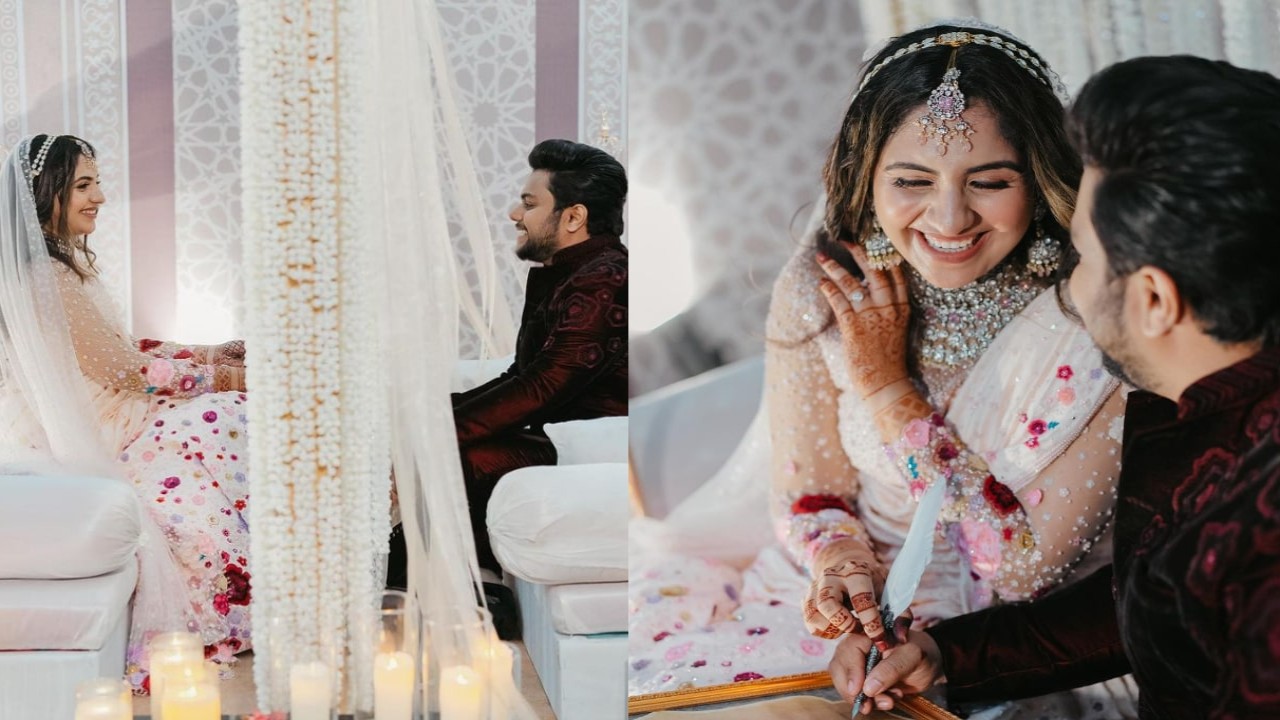 Oru Adaar Love actress Noorin Shereef gets married to Fahim Safar; Watch emotional video from dreamy wedding PINKVILLA